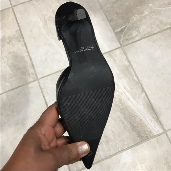 Diba black faux leather heels shoes size 9B - Picture 3 of 8